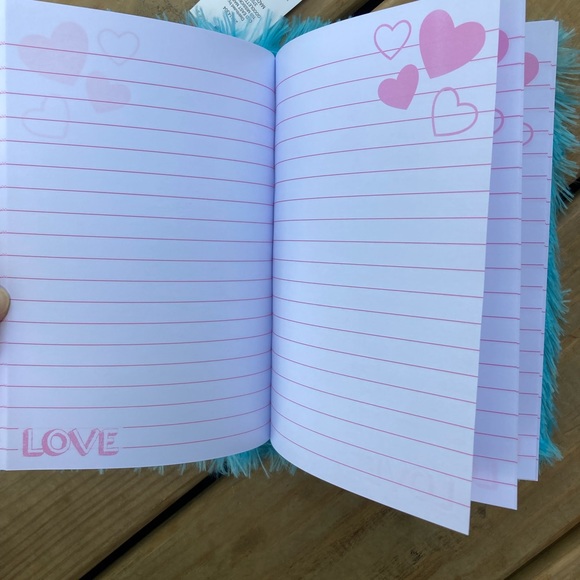 NWT Plush Kitty Cat Furry Diary Notebook Journal - Picture 3 of 5